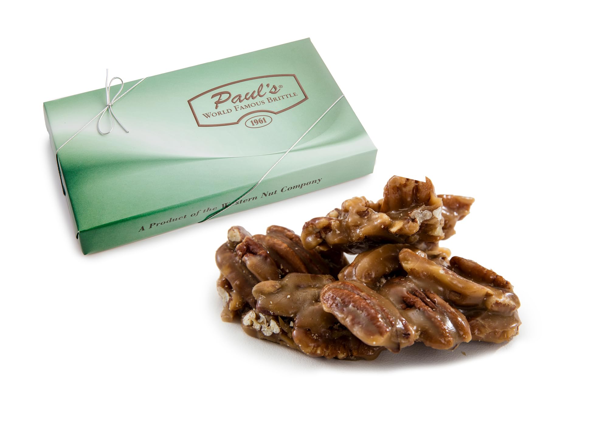 Western Nut Company Brittle Gift Box Collections, 16oz/24oz Gift Box Edition, Gift Wrapped in Seasonal Paper, Gourmet Nut Candy Assortment, Peanut