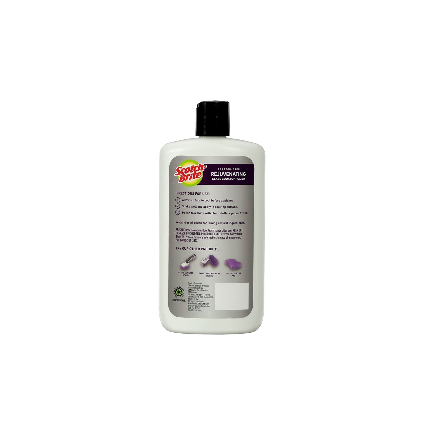 Scotch-Brite Scratch-Free Rejuvenating Glass Cooktop Polish, Leaves a Brilliant Shine, 12 Ounces