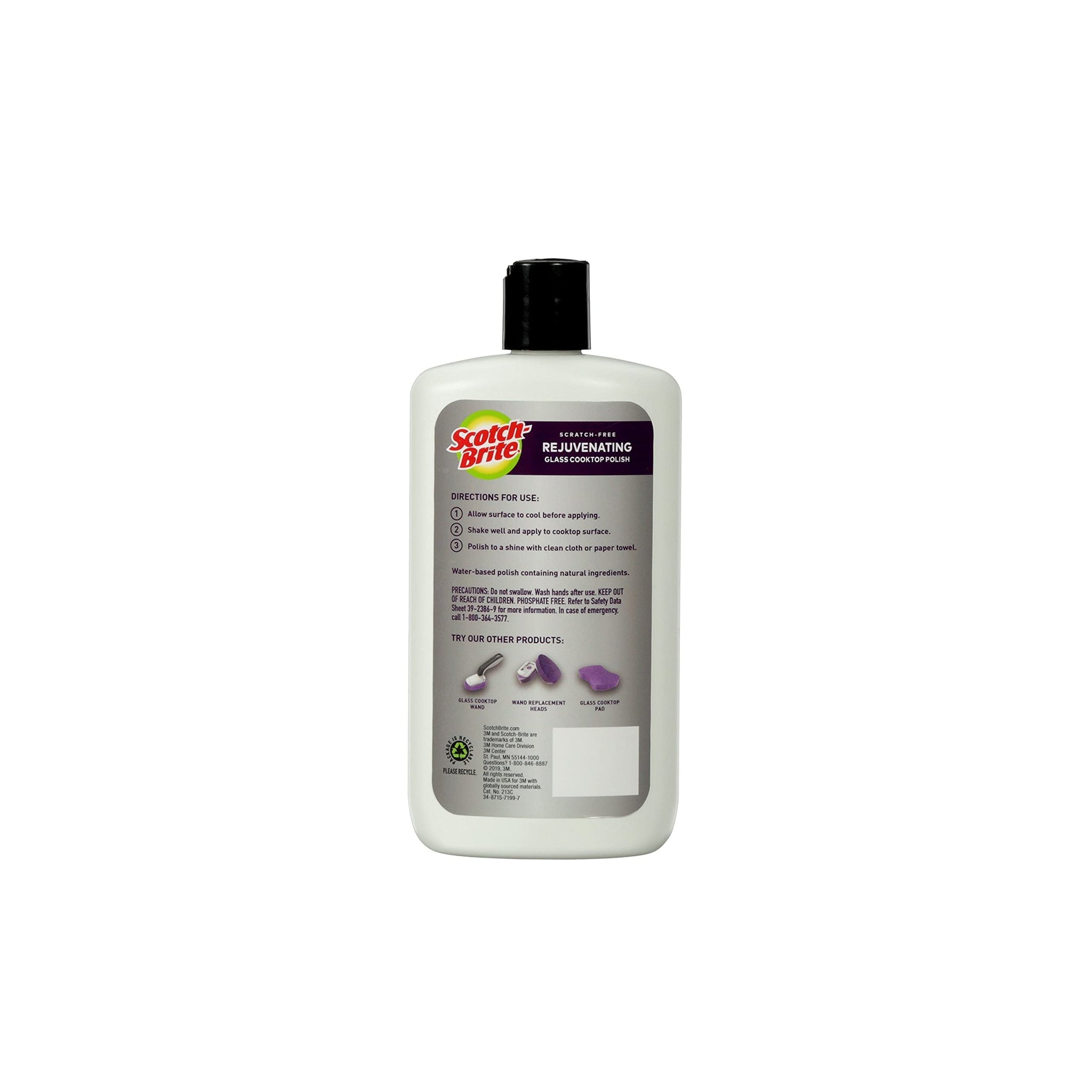 Scotch-Brite Scratch-Free Rejuvenating Glass Cooktop Polish, Leaves a Brilliant Shine, 12 Ounces