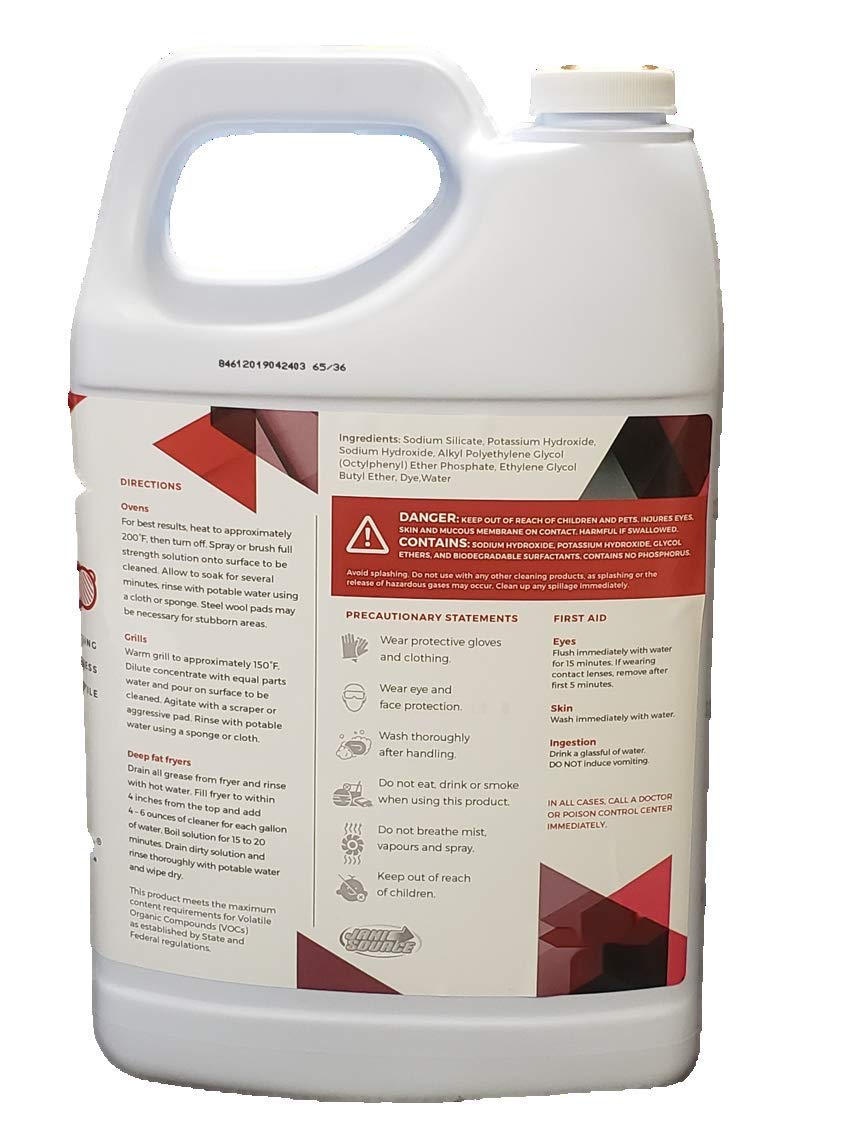 Jani-Source GrillMeister Grill, Grate & Oven - Heavy Duty Cleaner/Degreaser,1 Gallon