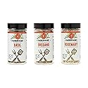 Farberware Pizza Spice Blend Set (Basil, Oregano, Rosemary) In Glass Jars With Removable Sifter Caps For Sprinkling