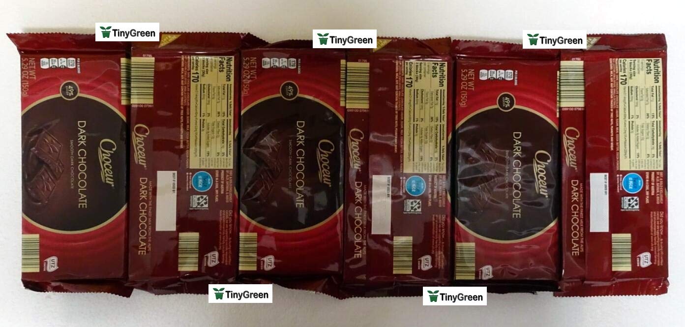 Choceur Dark Chocolate Smooth Dark Chocolate 49% Cocoa 5.29oz 150g (Pack of Six)