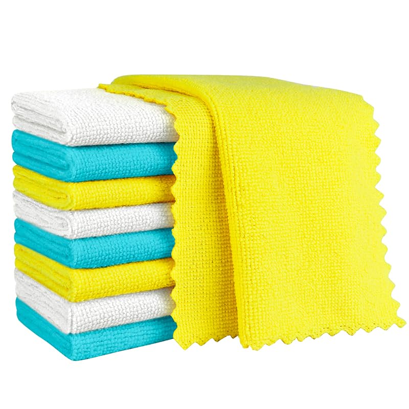 LILAC 30 Pack Microfiber Cleaning sponges,Kitchen Cloth Dish Towels, Premium Dishcloths, Super Absorbent Dishtowels, Washable Fast Drying, 9.85 x 9.85