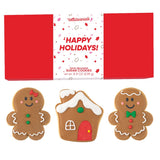 WANDERCRUMB | Gingerbread Cookies Gift Set | Hand-Decorated Christmas Cookies for Kids & Adults - 3 Pack Individually Wrapped | Christmas Cookie