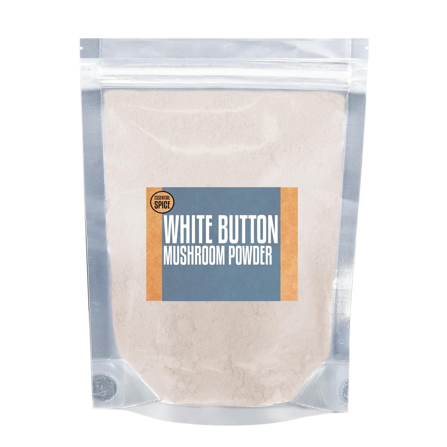Essential Spice White Button Mushroom Powder - Mild Umami Flavor, Finely Ground - Ideal for Soups, Sauces, Broths, Seasoning Blends & Everyday Cooking