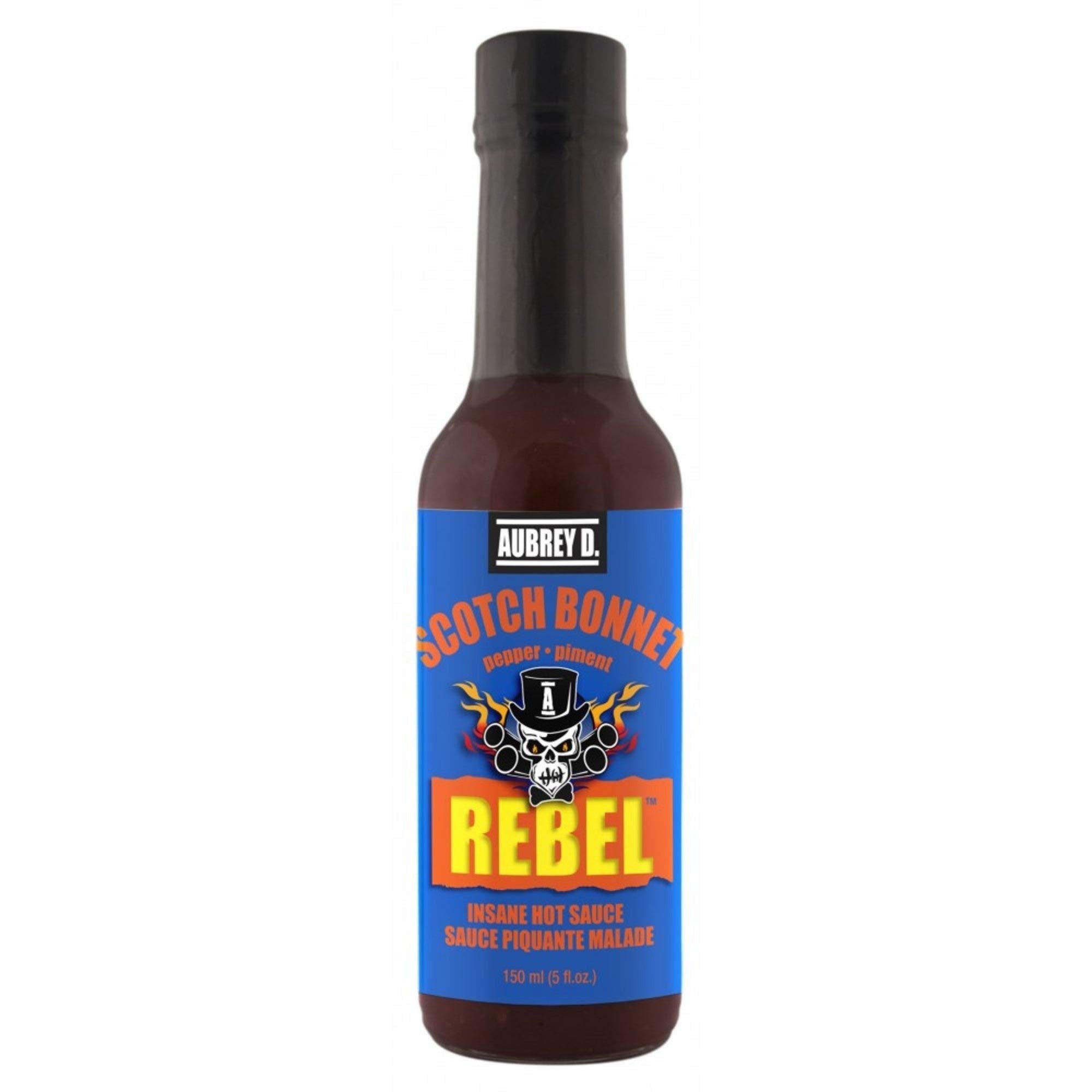 Aubrey D. Rebel Scotch Bonnet Hot Sauce, Spicy Pepper Flavor For Meat, Fish, Chicken & Vegetables