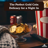 Gold Chocolate Coins 1lb, Approx 80 Pieces, of Premium Milk Chocolate Gold Coins, Ideal Coin Candy for Gift Baskets, and Holiday Celebrations