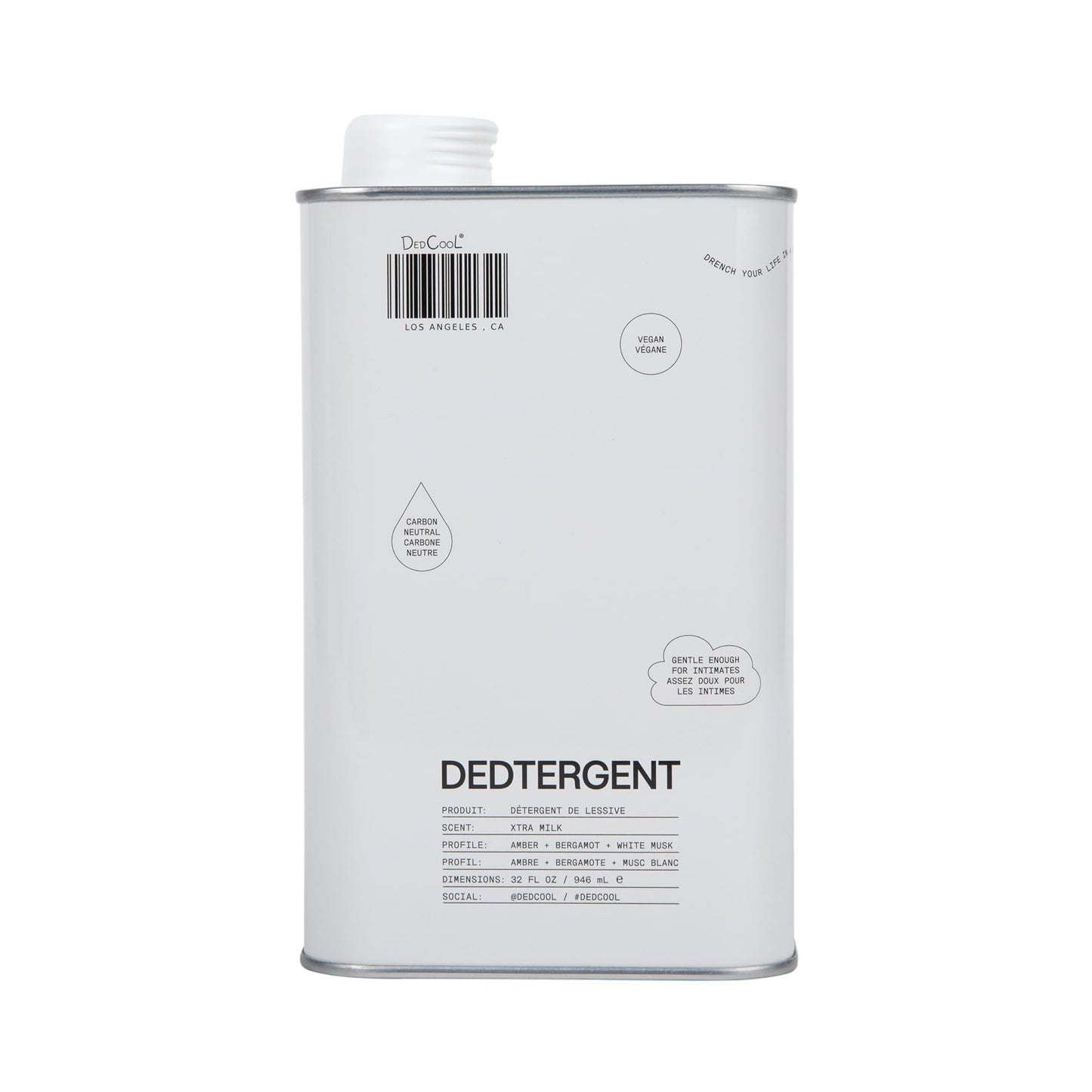 DedCool Liquid Laundry Detergent in Xtra Milk | Luxurious Scent | Stain-Removing Formula | Infused with Natural Essential Oils | Non-Toxic | Up to 60