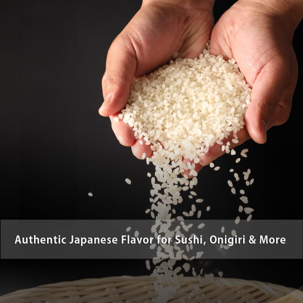 [100% Grown in Japan, Miyagi Prefecture] Premium Hitomebore Rice - Nitrogen-Sealed for Ultimate Freshness - Authentic White Short Grain Japanese Rice for Sushi, Onigiri & More - 11 lb Bag