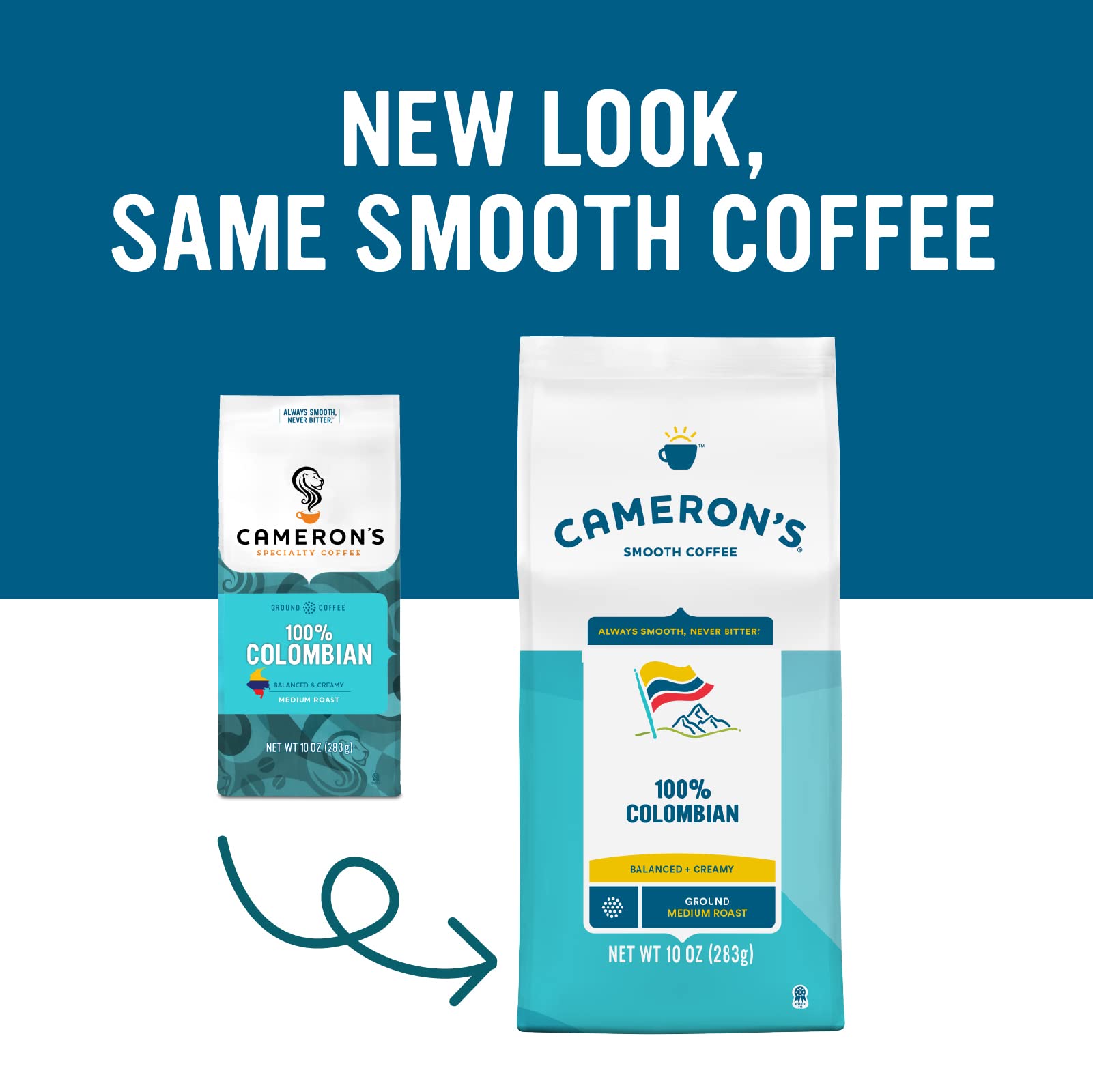 Cameron's Coffee 100% Colombian Ground Coffee, Medium Roast, 100% Arabica, 10-Ounce Bag, (Pack of 1)