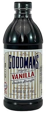 Goodman's Original Vanilla Double Strength - Gluten-Free, Non-GMO, Kosher, Low Carb & Low Calorie, a Blend of Artificial flavors with Pure Vanilla