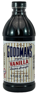 Goodman's Original Vanilla Double Strength - Gluten-Free, Non-GMO, Kosher, Low Carb & Low Calorie, a Blend of Artificial flavors with Pure Vanilla