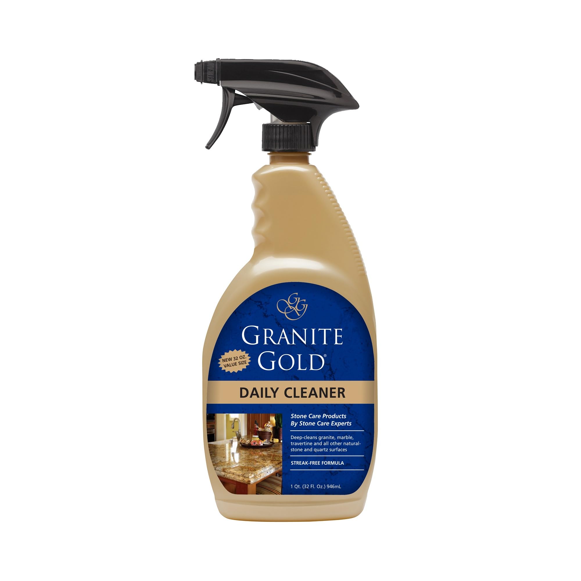 Granite Gold Daily Cleaner for Granite, Marble & Other Natural Stone & Quartz Surfaces, 32 Ounces