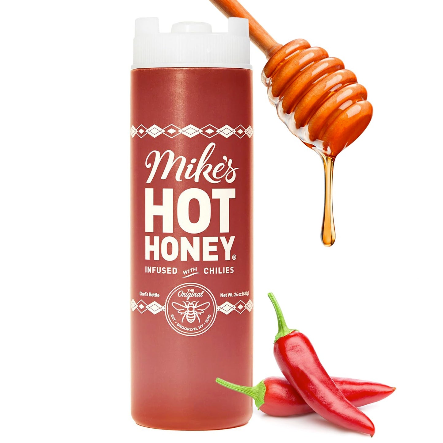 Mike's Hot Honey, America's #1 Brand of Hot Honey, Spicy Honey Infused with Chili Peppers, Gluten-Free, Paleo-Friendly, Sweet Heat, Perfect for Hot