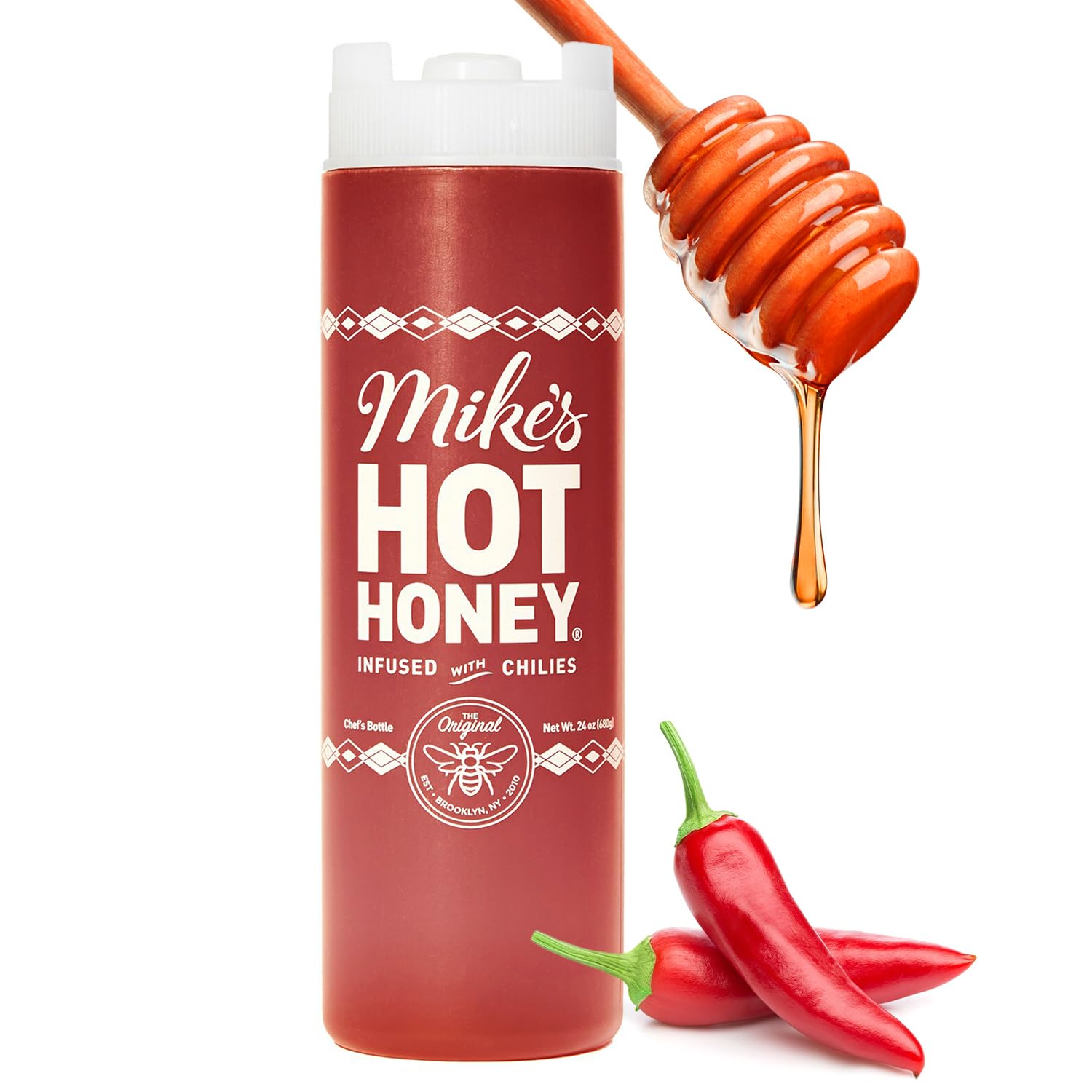Mike's Hot Honey, America's #1 Brand of Hot Honey, Spicy Honey Infused with Chili Peppers, Gluten-Free, Paleo-Friendly, Sweet Heat, Perfect for Hot