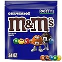 M&M'S Caramel Milk Chocolate Candy Bulk Pack, Party Size, 34 oz Resealable Bag for Parties, Baking and Sharing