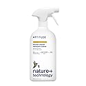 ATTITUDE Kitchen Cleaner Spray, EWG Verified, Degreaser Spray to Cut Grease & Grime, Plant-Based & Vegan, Citrus Zest Scent, 27.1 Fl Oz