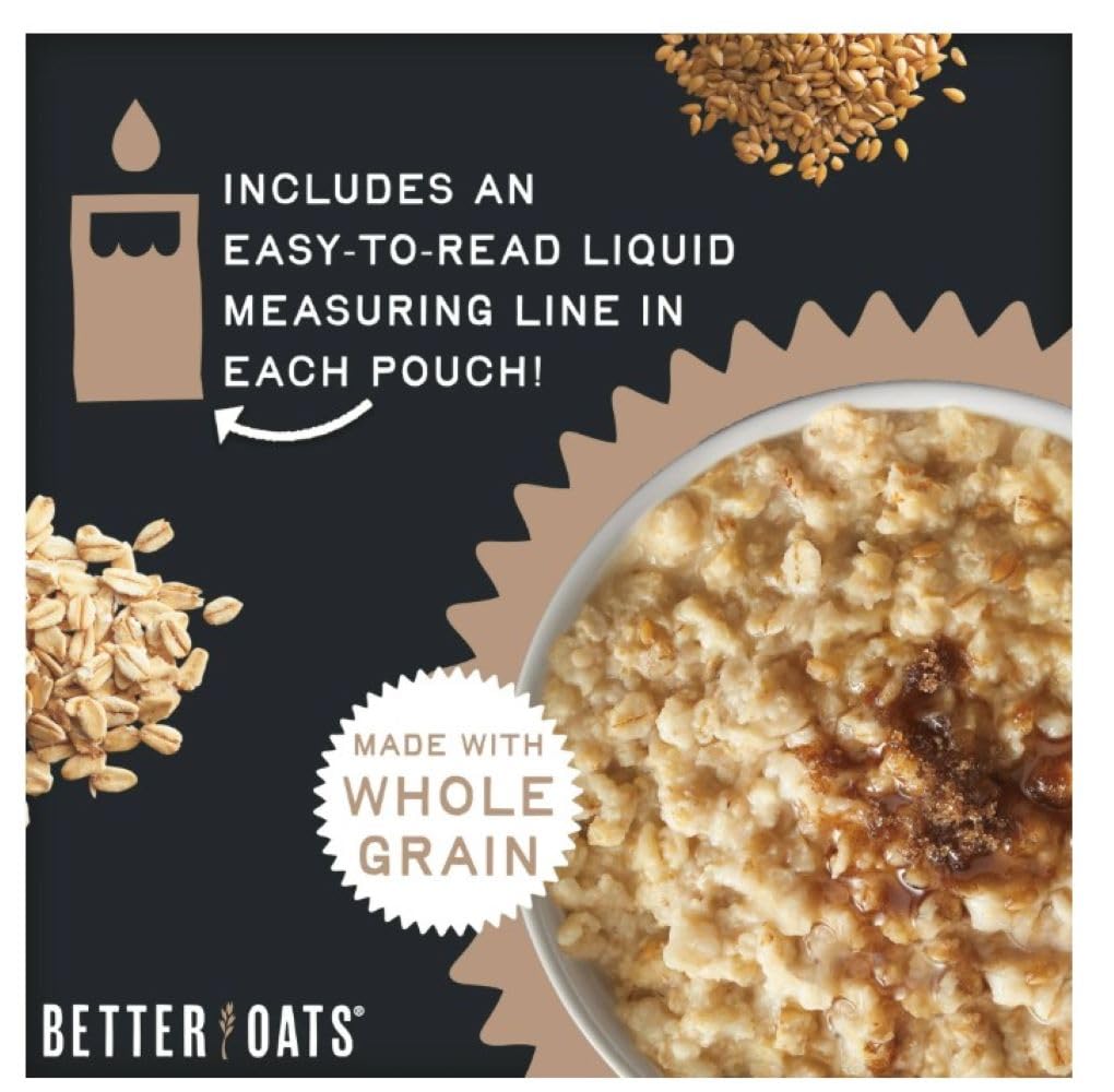 Better Oats OAT FIT Instant Oatmeal APPLES & CINNAMON 9.8oz (5 Pack)