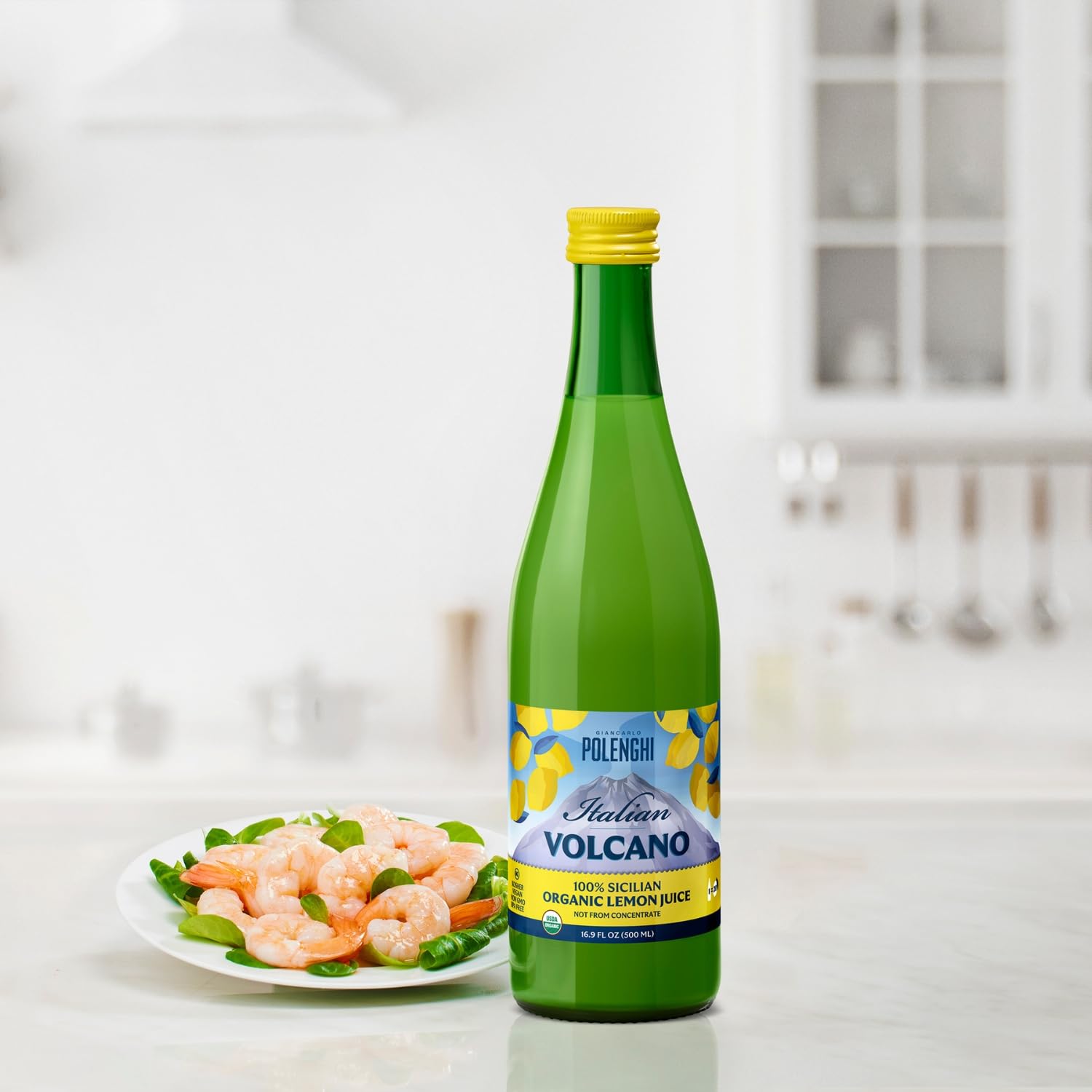 Italian Volcano Lemon Juice 500 ml (16.9 Fl Oz (Pack of 2))