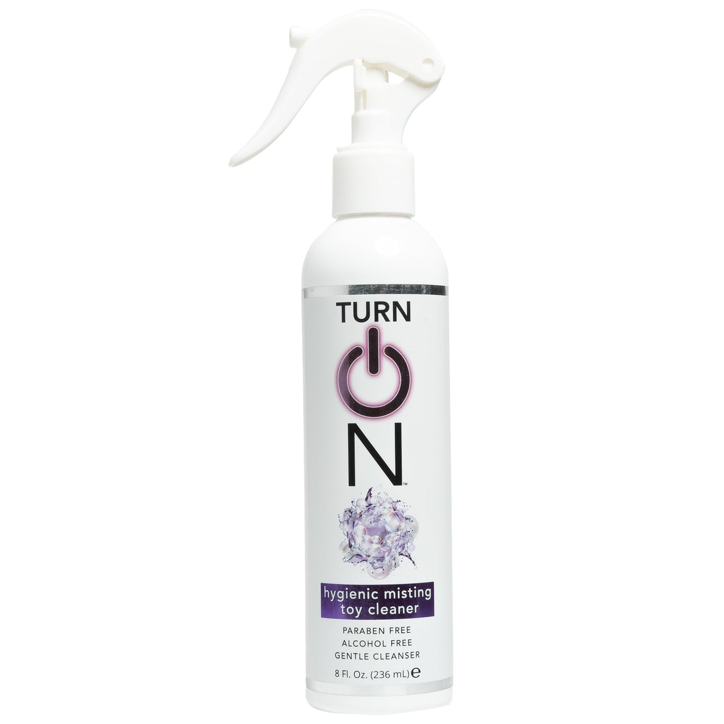 Turn On Hygienic Misting Toy Cleaner, 8 Ounce All Purpose Alcohol Free Gentle Cleansing Spray, No Harsh Chemicals Safe for All Toys and Surfaces