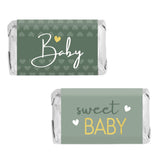 Green Baby Shower Candy Bar Wrappers, Oh Baby Greenery, 42 Count