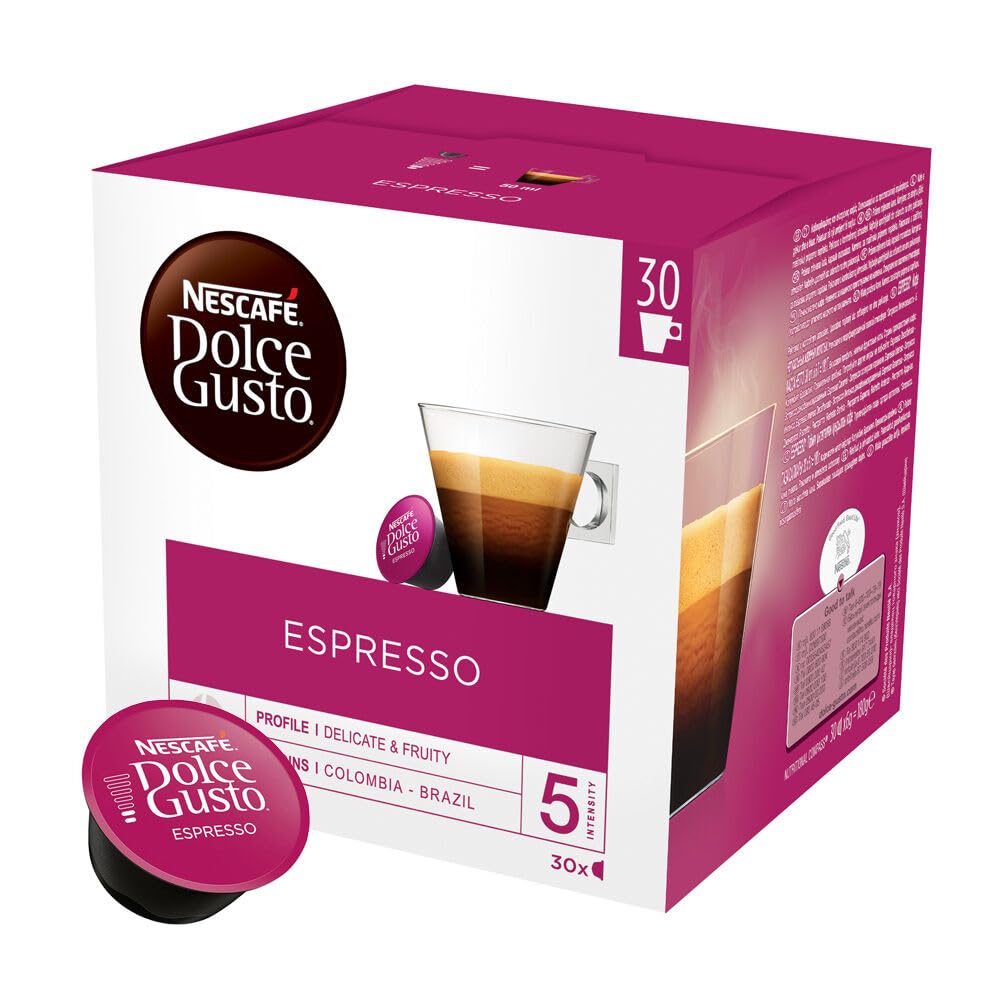 NESCAFÉ Dolce Gusto Espresso Coffee Pods, 30 Capsules (Pack of 3, Total 90 Capsules, 90 Servings)