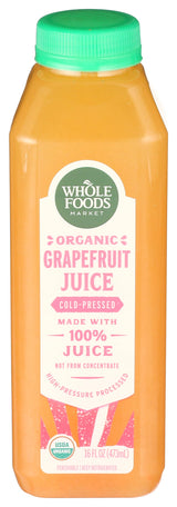 WHOLE FOODS MARKET Organic Grapefruit Juice, 16 FZ