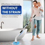 Cleanmattix - 8-in 1Multifunctional Electric Cleaning Brush, Wireless, Waterproof Expandable Handle, 3 Speed with Adjustable Handle, 8 Scrub Brush
