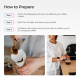Livingood Daily Coffee with Moringa, Ground Medium Roast Coffee with Plant Based Ingredients for Morning Energy, Made with Moringa Powder, Organic