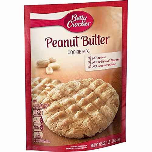 Betty Crocker Homemade Peanut Butter Cookie Mix 17.5 oz (Pack of 12)