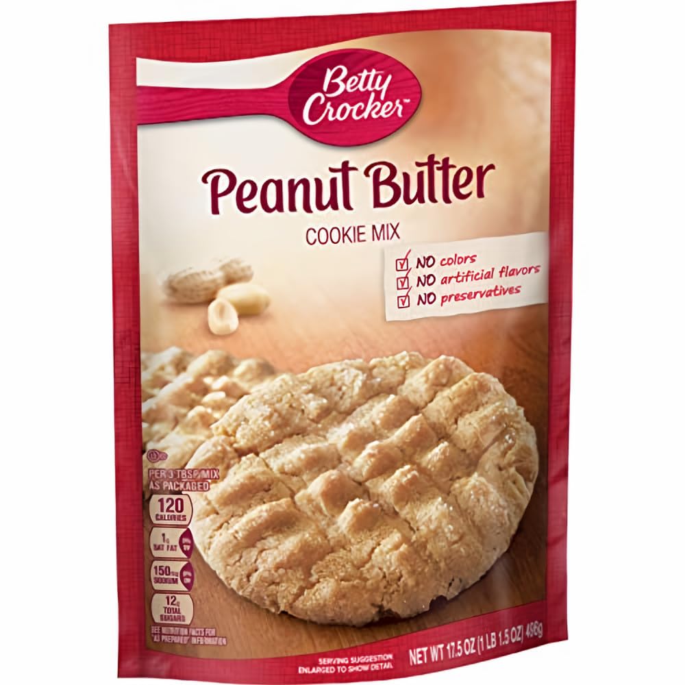 Betty Crocker Homemade Peanut Butter Cookie Mix 17.5 oz (Pack of 12)