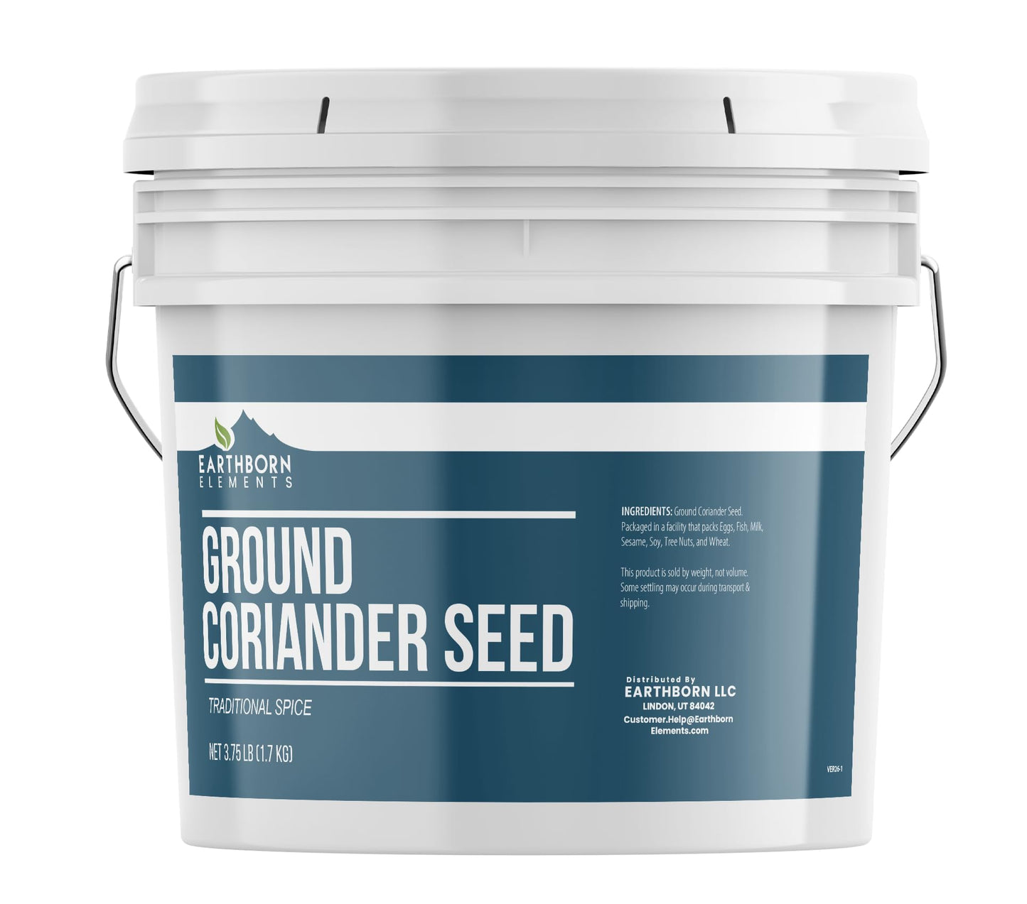 Earthborn Elements Ground Coriander Seed 1 Gallon Bucket, Marinades & Dry Rubs, Bulk Size