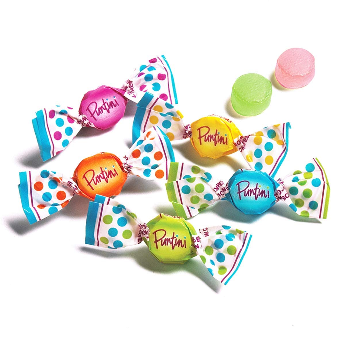 PUNTINI Frutti Tropicali Italian Gourmet Chewy Jujubes, Tropical Fruit Flavors, Individually Wrapped Vegan Candy, Gluten Free, Non-GMO, 14 oz