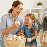 Wool Dryer Balls - 4XL Pack + 2 Essential Oils - 100% Pure New Zealand Wool - Eco-Friendly Fabric Softener