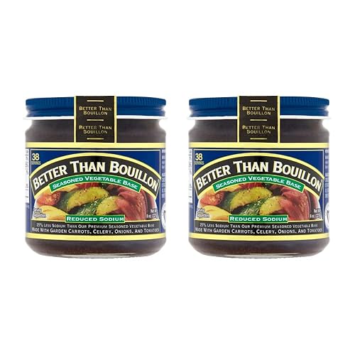 Better Than Bouillon All Natural Reduced Sodium Vegetable Base, Made with Seasoned Vegetables, Makes 9.5 Quarts of Broth, 38 Servings 8 Ounce (Pack