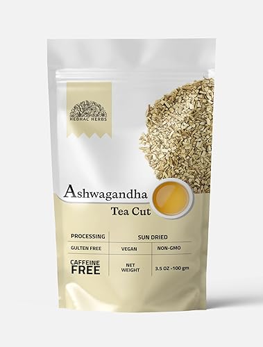 Ashwagandha Root Loose Leaf Tea 100 g | Withania Somnifera for Herbal Tea | Naturally Dried Ashwagandha Herb(Indian ginseng) | Ideal Particle Size