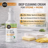 MB Stone Granite, Quartz Marble, Stone Countertop Cleaner for Countertops Showers Floors, Removes Water Spots, Soap, Film, Grease, Easy Scrub Deep