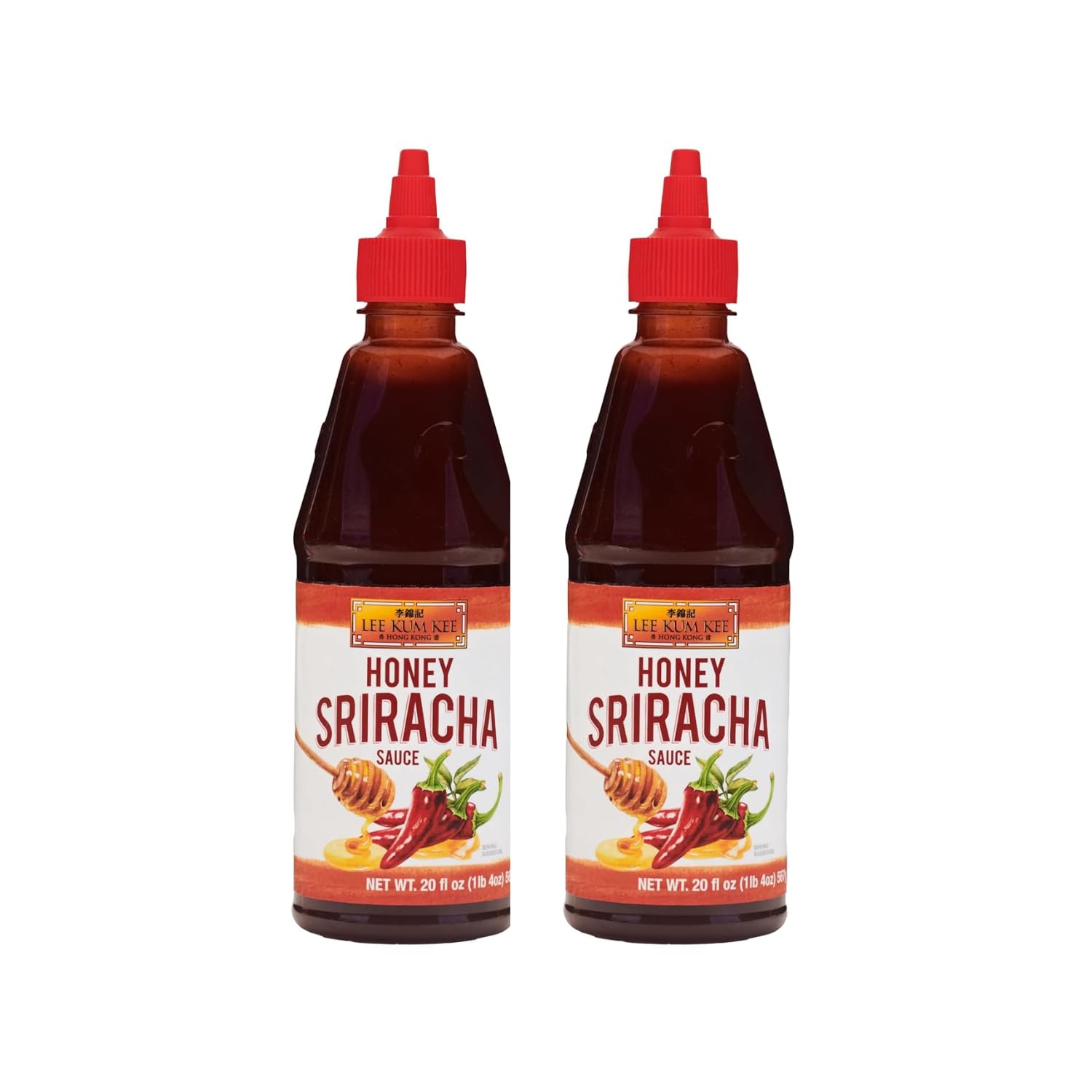 Lee Kum Kee Honey Sriracha Sauce (20 oz - 2 Pack), Sweet and Spicy Flavor, Perfect for Marinades, Dips, Glazes, Stir-Fry, Drizzles, Sauces, Burgers
