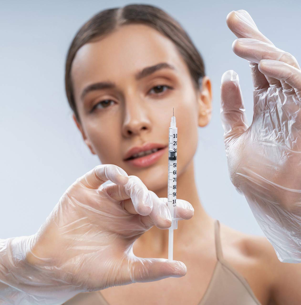 AroPaw Disposable Vinyl Gloves, Clear, Powder Free, Latex Free Disposable Gloves (Medium-1000) VGPF-3002