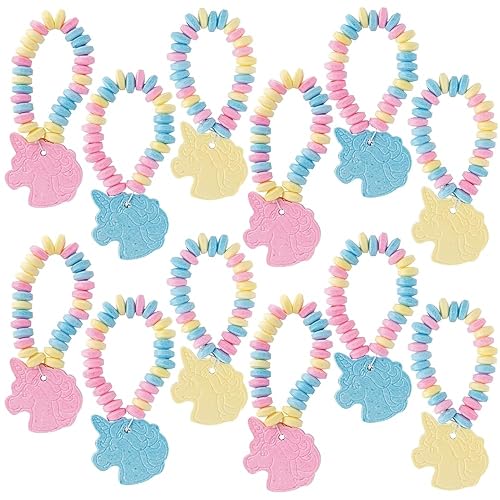 Oriental Trading 12 Pack of 12 - Birthday Party favors for Kids 4-8 | Fun candy for Kids | candy necklaces and bracelets | unicorn party favors |