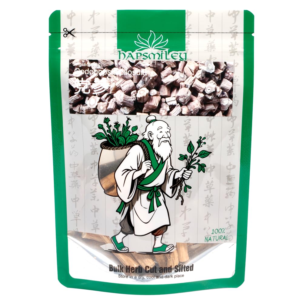 Hapsmiley Codonopsis Pilosula (Radix Codonopsis/Dangshen/??) Wild Dried Roots -Dried Bulk Herbs 3.5 Oz (100 g)