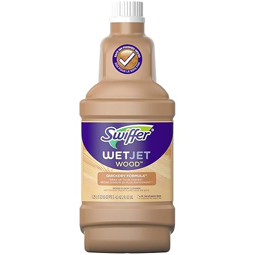 Swiffer WetJet Wood Floor Cleaner Solution Refill, 42.2 fl oz
