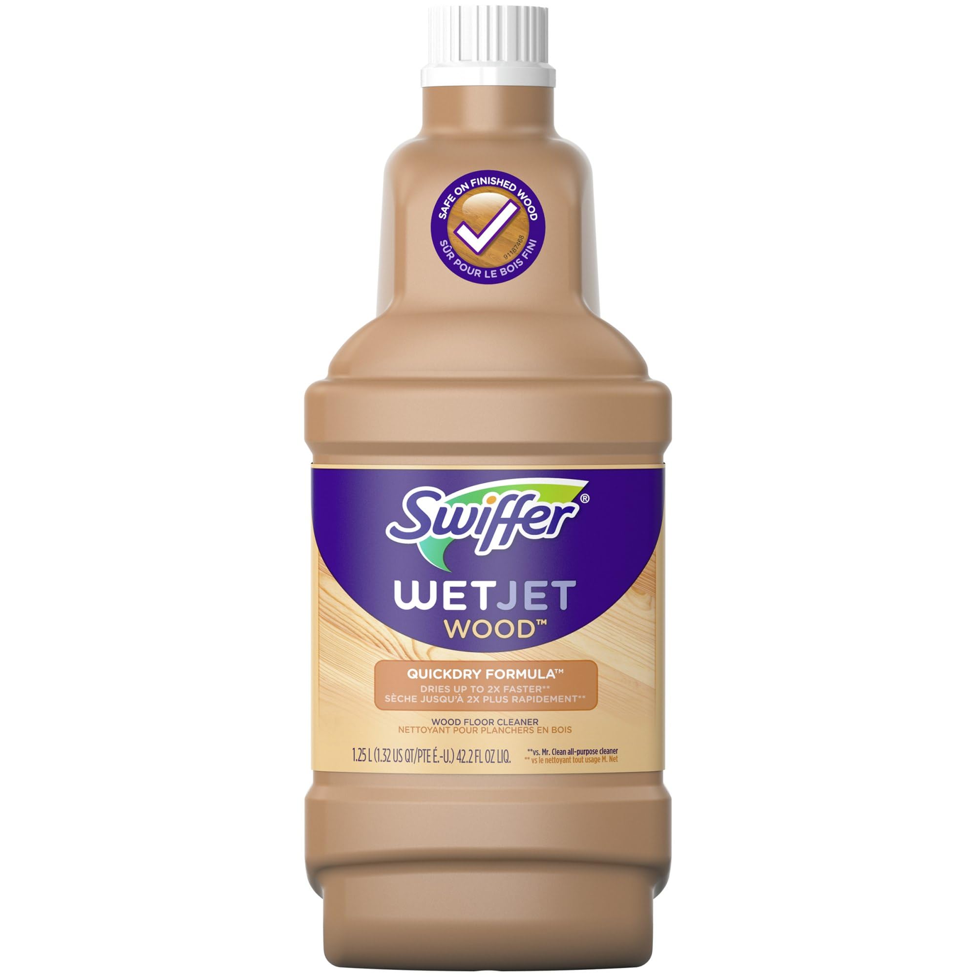 Swiffer WetJet Wood Floor Cleaner Solution Refill, 42.2 fl oz
