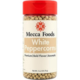 Mecca Foods Premium Whole White Peppercorns 5 oz - Gourmet White Pepper for Cooking, Seasoning & Marinades - Fresh Aroma in PET Jar