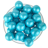 Color It Candy Shimmer Powder Blue 1 inch Gumballs 2 Lb Bag - Perfect For Table Centerpieces, Weddings, Birthdays, Candy Buffets, & Party Favors.