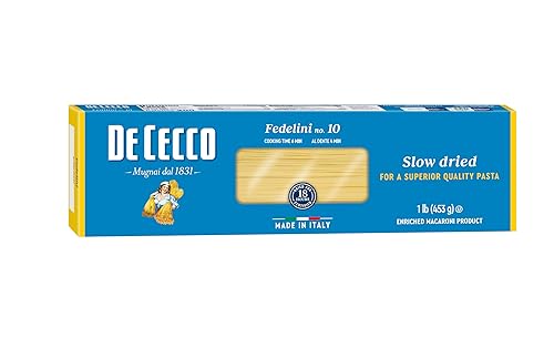 De Cecco Semolina Pasta, Fedelini No.10, 1 Pound