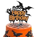 Happy Halloween Cake Topper-Ghost Birthday Cake Pick-Birthday Witch Cake Topper-Halloween Party Decoration Glitter Supplies (278)