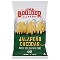 Boulder Potato Chips, Jalapeno Cheddar, 5-Ounce Bags (Pack of 12)