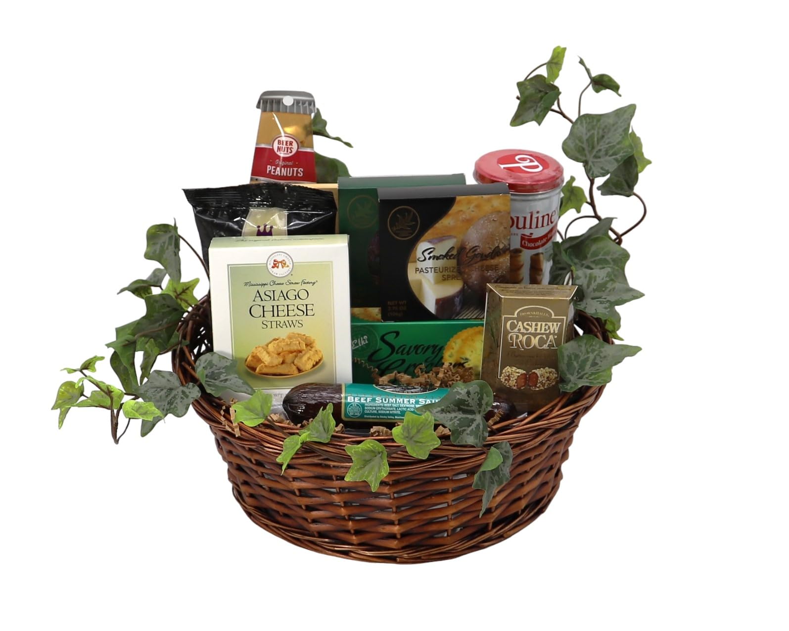 Gift Basket Village: Festive Favorites Large - Crackers, Roca, Cheese, Sausage & More Gourmet Set