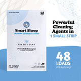 Smart Sheep Laundry Strips - 48 Loads - Detergent Strips for Sensitive Skin - Eco Friendly & Plastic Free - Perfect for Home, Travel & Camping - Fresh